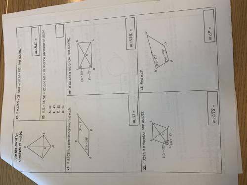 Unit 7 test polygons & quadrilaterals. Please Help!