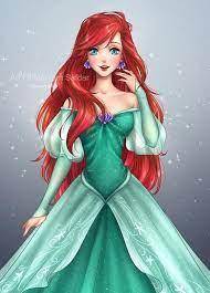 Can you give me a picture of Ariel but in an anime way
