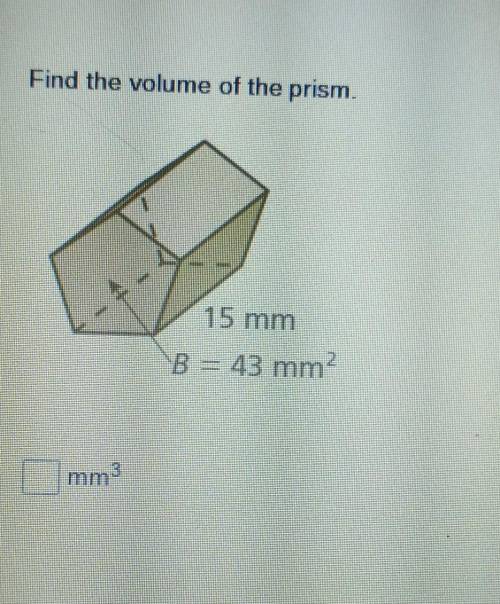 Find the volume of the prism.​