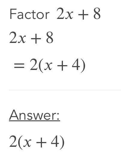 Once simplified, which of the expressions below is equal to 2x+8? Select all that apply.

A) 4(2x+8