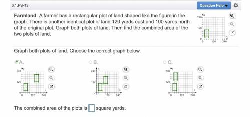 I figured out that it's A but i need to how many square yards is the combined area of the plot NO L