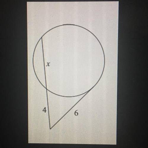 In the diagram below, find the value of x