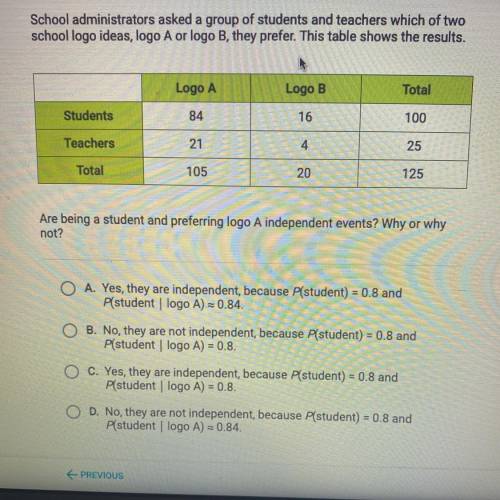 HELP PLEASE

Question 2 of 25
School administrators asked a group of students and teachers which o