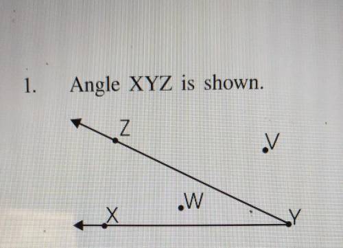 Pls help meee

Angle XYZ is shown.Which point lies in the interior of angle XYZ? A. point VB. poin