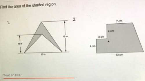 Find the area of the shaded region.
help pls