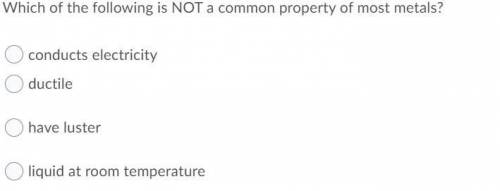 What of the following is NOT a common property of metals?
