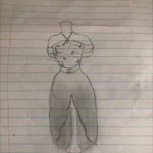 Thoughts on my fashion design? 
I’m planning on sewing it but I need some insight first