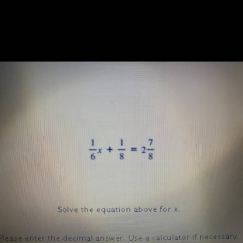 Solve the equation above for x