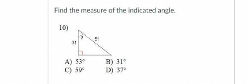 Please help me with this question.
Find the measure of the indicated angle.