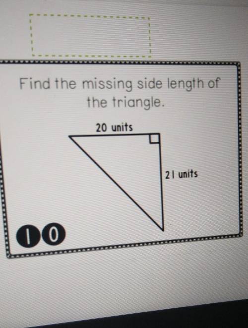Find the missing side lengths of the triangle 20 units 21 units​