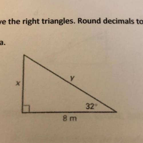 Solve using trig round decimals to the tenths