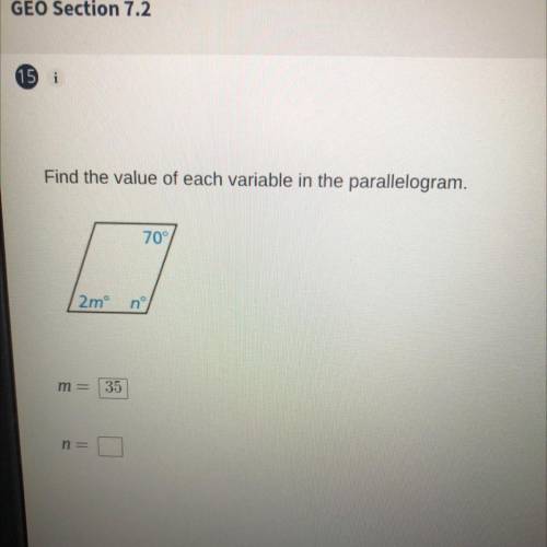 Can I get help finding the value of m and n