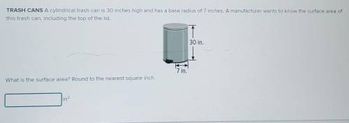 What is the surface area to the nearest square inch ? If you answer correctly I will mark you as br