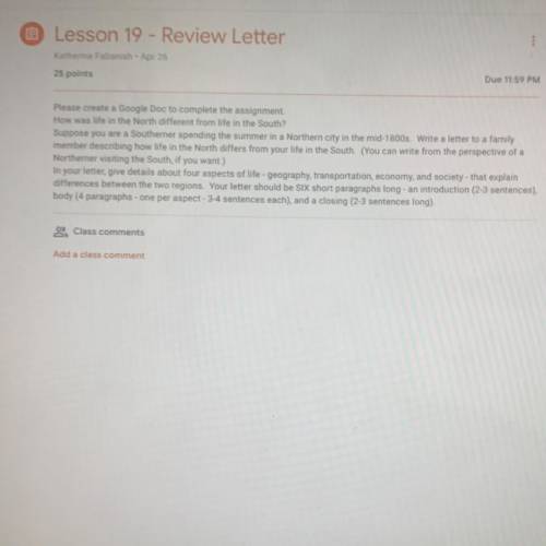 Lesson 19 Review Letter:
PLEASE HELP! DON’T HAVE TIME TO DO THIS! DUE AT 11:59