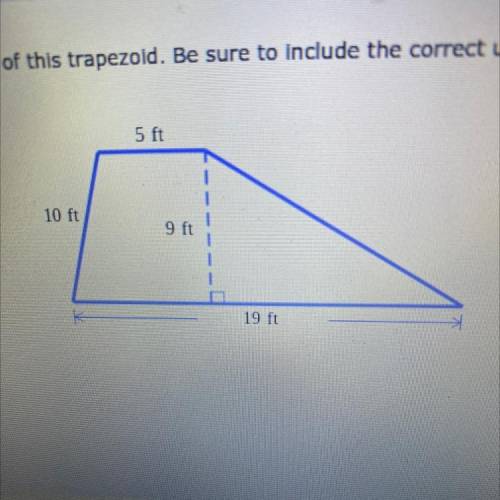 Find the area of this trapezoid. no links only answer