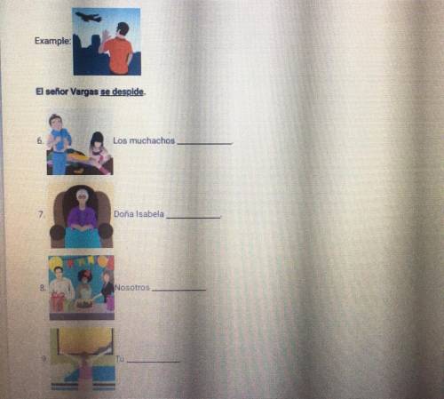 Look at the pictures and describe what each person is doing. Choose the

appropriate verbs from th