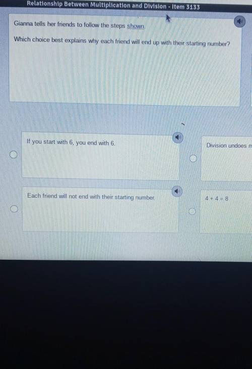 finna tells her friend to follow the steps shown which choice best explains why each friend end up