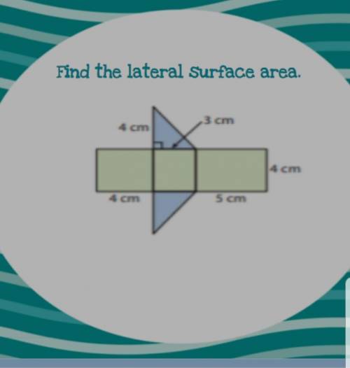 Find the lateral surface area​