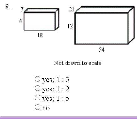 for the following question, determine whether the two similar. if so, give the scale factor of the
