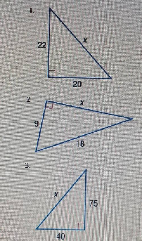 Solve for the missing side using the Pythagorean Theorem or a Pythagorean Triple​