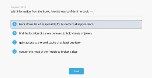 Artemis Fowl - Quiz 
I am not sure what to pick
What is the answer!?!?