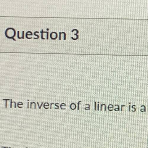 What is the inverse of a linear function called?