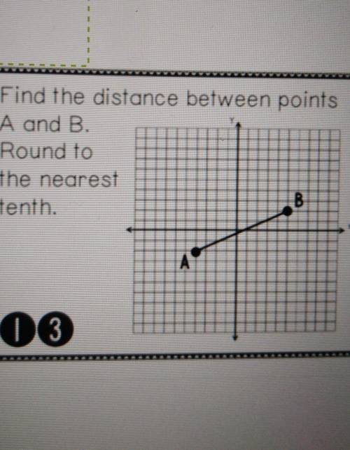 Find the distance between points A and b round to the nearest tenth​