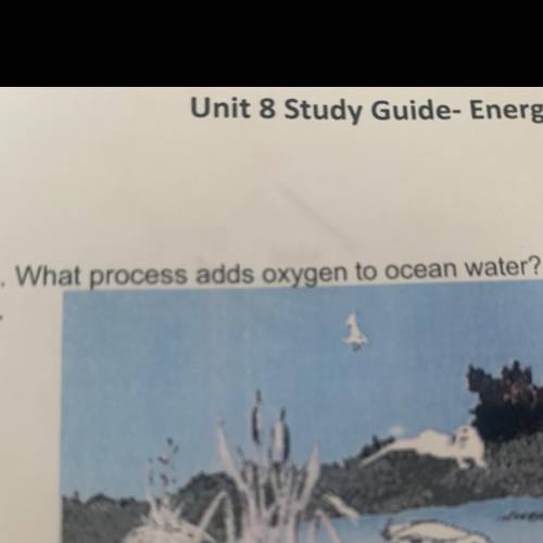 What process adds oxygen to ocean water?