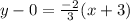 y-0=\frac{-2}{3} (x+3)