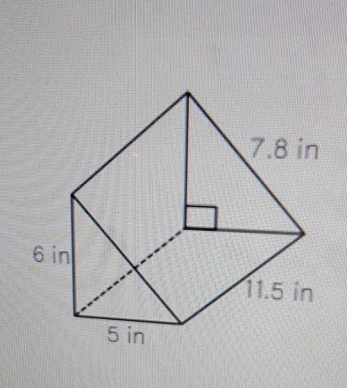 What is the volume of the triangular prism below ​
