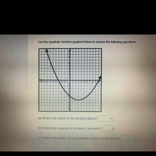 Use the quadratic function graphed below to answer the following questions.

10
(a) What is the ve