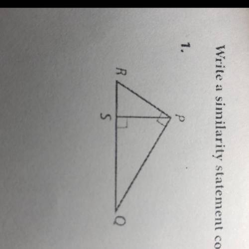 Write a similarity statement comparing the three triangles to each diagram

Please help!!
No links