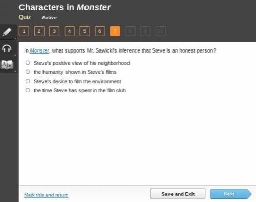 In Monster, what supports Mr. Sawicki's inference that Steve is an honest person?