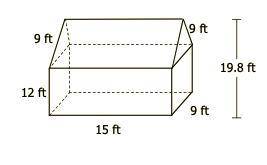 Find the surface area of the house. Remember that inside pieces don't count. Here's a picture. I'm