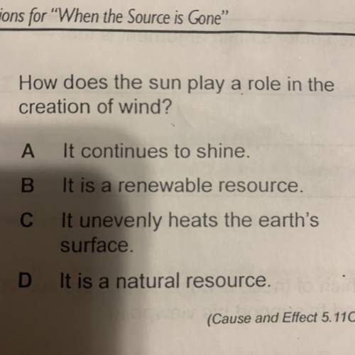 How does the sun play a role in the creation of wind?