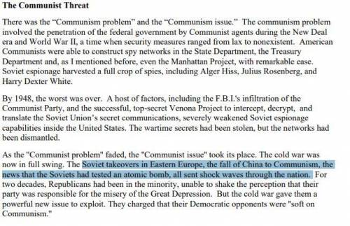 What worldwide events led to the accusation that the Democrats were “soft on communism”?
