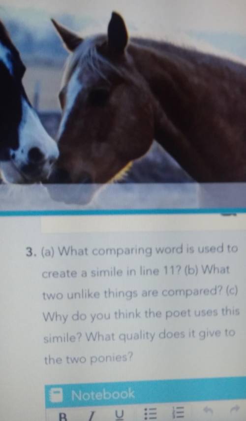 (a) What comparing word is used to create a simile in line 112 (b) What two unlike things are compa