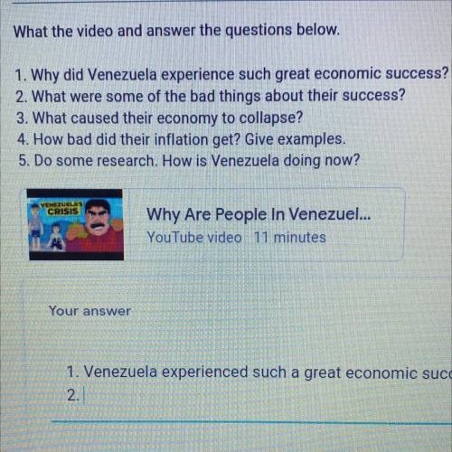 And help on the rest of the questions plzz! Need to turn in 10 minutes plz

Why did Venezuela exp