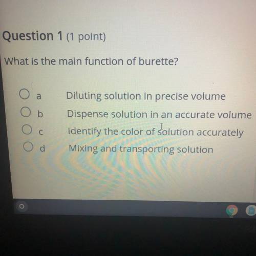 What is the main function of burette?