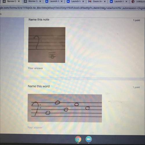 What’s these 2 music notes answers need a lil help