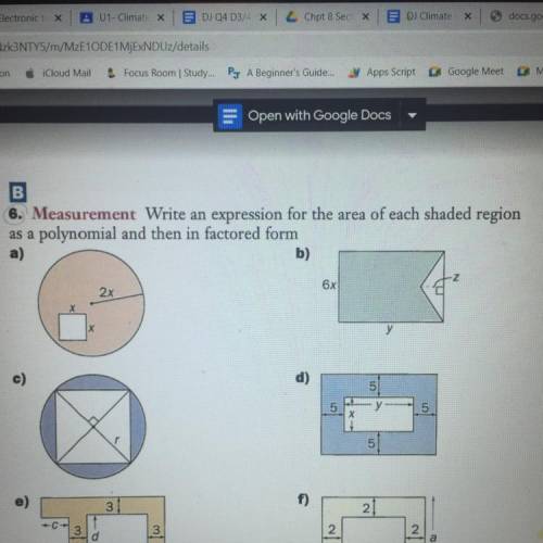 I just need answers a,b and d thanks