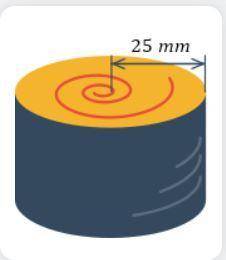 19. What is the length of the strip of seaweed around the outside of the sushi? Give your answer co