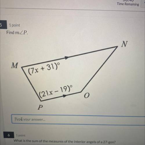 Find M angle P. Please help ASAP