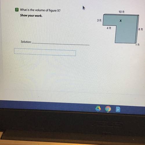 What is the volume of figure x