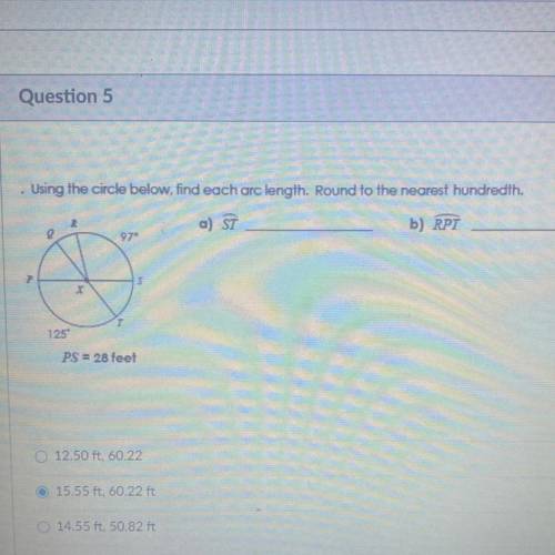 Find the length of each arc round your answers to the nearest tenth.