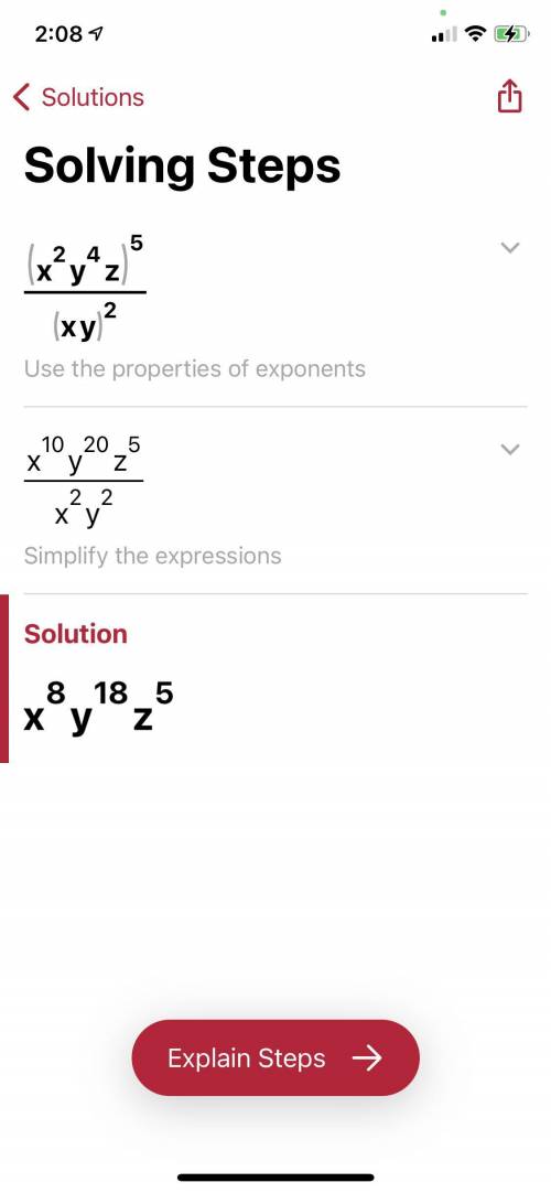 PLEASE HELP Simplify an expression 
(X2y4z)5/ (Xy)2