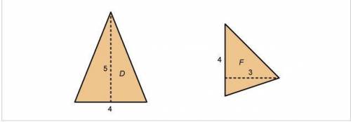 Find the area of these triangles.