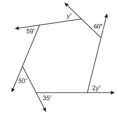 Use the angle relationships in the diagram to solve for y. Show all work.