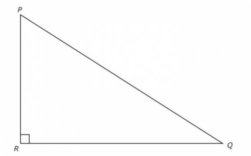 Triangle PQR is shown. Use the ruler provided to measure the dimensions of the triangle to the near