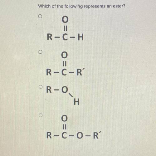 Which of the following represents an ester?